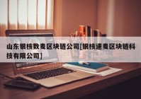 山东银核数麦区块链公司[银核速麦区块链科技有限公司]