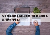 湖北区块链新金融科技公司[湖北区块链新金融科技公司地址]