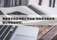 海南省玄机区块链公司收益[海南省玄机区块链公司收益如何]